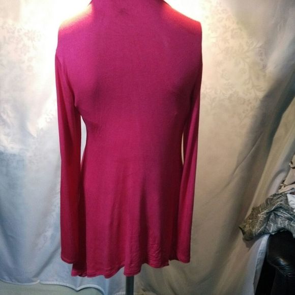 Flowing samon colored wraparound summer sweater - Picture 4 of 11